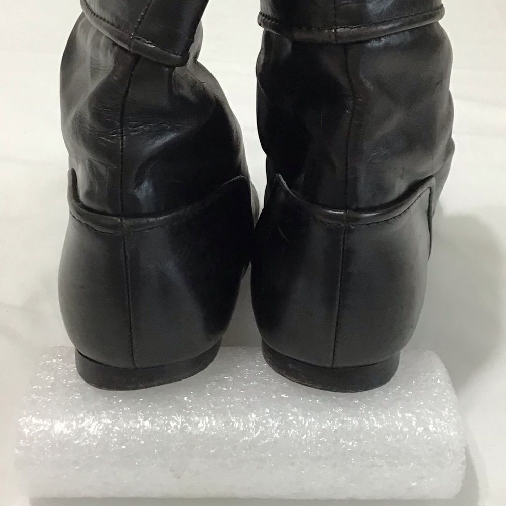 Zara Woman Black Studio Flat Ankle Zip Boots Size 39 - Picture 10 of 10